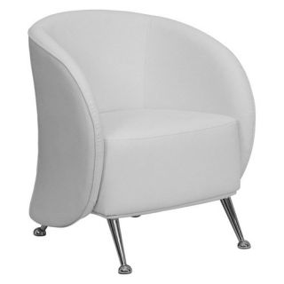 Flash Furniture Hercules Jet Series Leather Chair   White   Accent Chairs