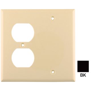 Cooper Wiring Devices 2 Gang Black Wall Plate