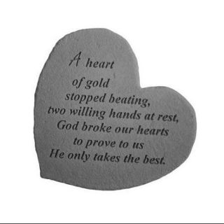 A Heart Of Gold Stopped Beating Heart Shaped Memorial Stone