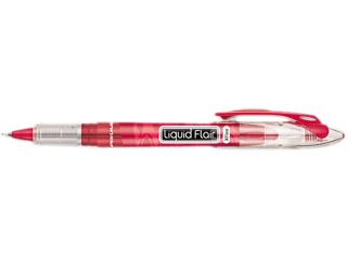 Paper Mate 31002BH Liquid Flair Porous Point Stick Pen, Red Ink, Extra Fine, Dozen