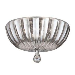 Worldwide Lighting Mansfield Collection 4 Light Clear Crystal Flushmount W33141C14 CL