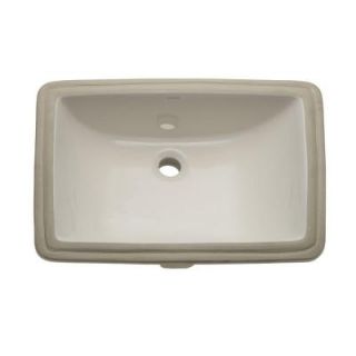 DECOLAV Classically Redefined Rectangular Undermount Bathroom Sink in Biscuit 1402 CBN
