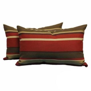 Blazing Needles Zippered with Insert 12 x 20 Rectangular Throw Pillows (Set of 2) Passion Ruby (REO 16)