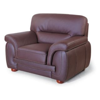 Sienna Leather Club Chair   Brown   Accent Chairs