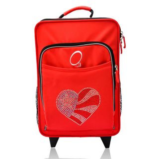 Obersee Kids Flag Heart 16 inch Rolling Carry On Cooler Upright