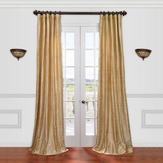 Half Price Drapes Textured Dupioni Silk Single Curtain Panel