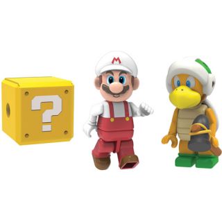 K'NEX Super Mario Fire Mario, Hammer Brother and Mystery Figure, 3 Pack