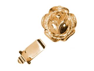 Gold Plated 1 Strand Box Clasp   Rose Design 22X14mm