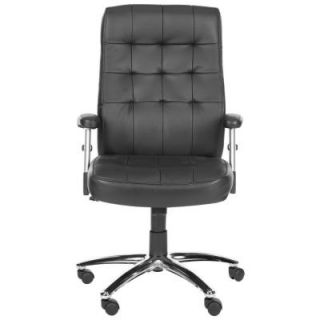 Safavieh Olga Leather Office Chair in Black FOX8514A