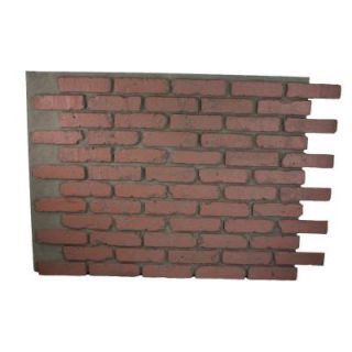 Superior Building Supplies Redstone 32 in. x 47 in. x 3/4 in. Faux Reclaimed Brick Panel HD RB3247 RS