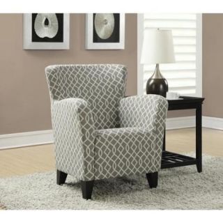 Grey / Beige Wave Fabric Club Chair