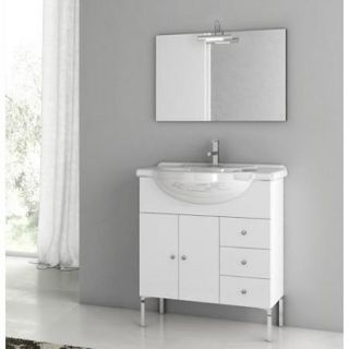 ACF by Nameeks ACF LON01 GW London 32 in. Single Bathroom Vanity Set   Glossy White