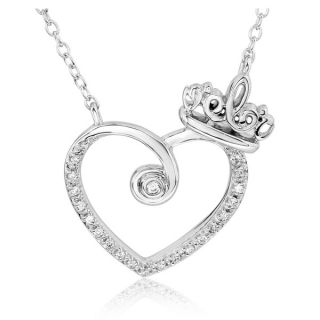 Bridal Symphony Sterling Silver Diamond Accent Heart Pendant Necklace