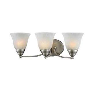 Tulen Lawrence 3 Light Brushed Nickel Incandescent Bath Vanity Light CLI JB2110 3V