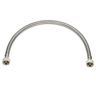 Homewerks Worldwide 1/2 in. IPS x 1/2 in. IPS x 12 in. Faucet Supply Line Braided Stainless Steel 7223 12 12 1