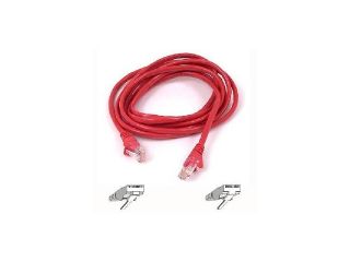 BELKIN A3L791 08 RED S 8 ft. Cat 5E Red RJ45M/RJ45M Snagless  Patch Cable