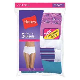 Hanes® Womens Cotton Stretch Briefs 5 Pack