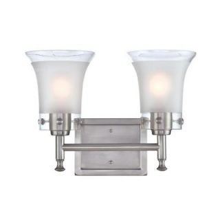 Illumine Designer Collection 2 Light Steel Wall Bath Vanity Light CLI LS 16732