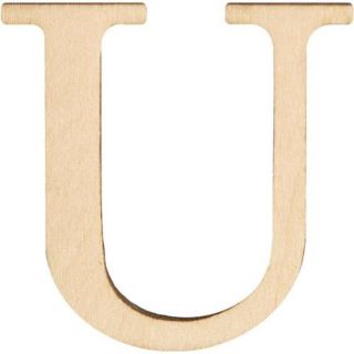 U   Wood Letters & Numbers 1.5" 2/Pkg