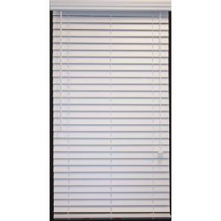 Style Selections 2 in White Faux Wood Room Darkening Plantation Blinds (Common 43 in; Actual 42.5 in x 64 in)