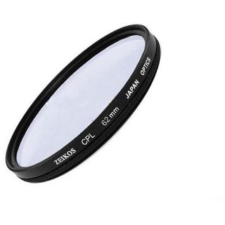Zeikos 62 mm Multicoated Circular Polarizer Glass Lens Filter