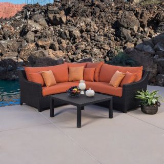 RST Outdoor Tikka 4 Piece Corner Sectional Sofa and Coffee Table