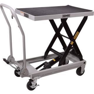 Roughneck Hydraulic Table Cart — 1000-Lb. Capacity  Hydraulic Lift Tables   Carts
