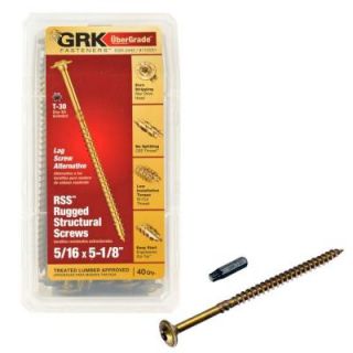 GRK Fasteners 5/16 in. x 5 1/8 in. Rugged Structural Screw (40 Piece per Pack) 112231