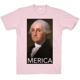 Light Pink Washingtons Merica Crewneck Funny Graphic T Shirt (Size Medium) NEW