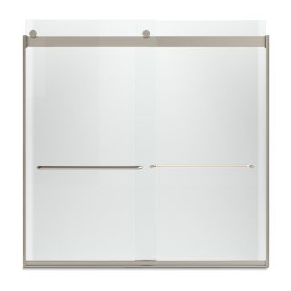 KOHLER Levity 59.625 in W x 59.75 in H Frameless Bathtub Door