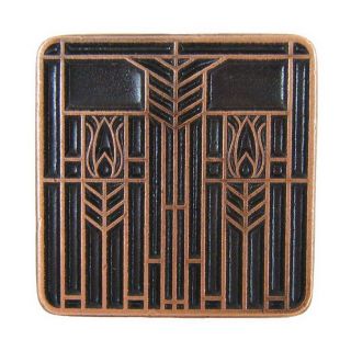 Notting Hill 1 1/4 in Copper Arts and Crafts Square Cabinet Knob
