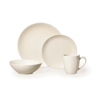 Mikasa Gourmet Basics Ridgewood White 16 Piece Dinnerware Set   Dinnerware Sets