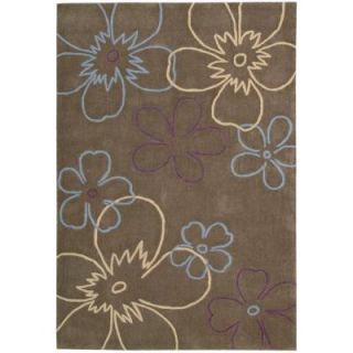 Nourison  Modern Floral Mocca 5 ft. x 7 ft. 6 in. Area Rug 361295