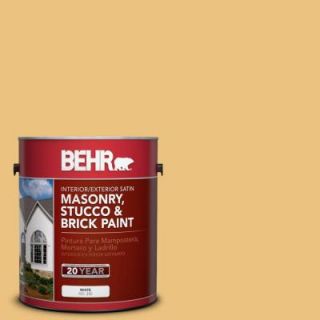 BEHR Premium 1 gal. #MS 36 Mayan Maize Satin Interior/Exterior Masonry, Stucco and Brick Paint 28201