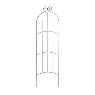 Vigoro 78 in. Black Metal Manhattan Trellis 861180VG