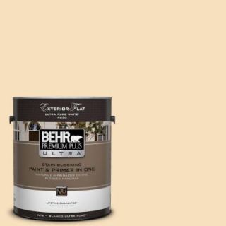 BEHR Premium Plus Ultra 1 gal. #350E 3 Oklahoma Wheat Flat Exterior Paint 485001