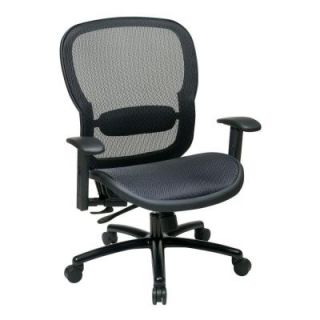 Space Seating Breathable Mesh Seat and Back Executive Chair in Black 839 11B35WA