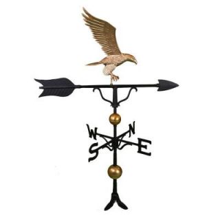 Montague Metal Products 52 in. Deluxe Gold Full Bodied Eagle Weathervane WV 501 GB