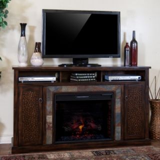 Sunny Designs Santa Fe 66 in. Electric Fireplace Media Console   Fireplaces