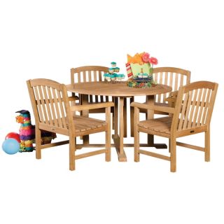 Oxford Garden 5 piece Set 48 inch Round Dining Table with Chadwich