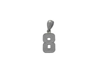 Genuine Sterling Silver Number 8 Pendant with a  chain