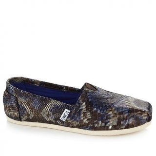 TOMS Classic Embossed Leather Slip On Womens   7963794