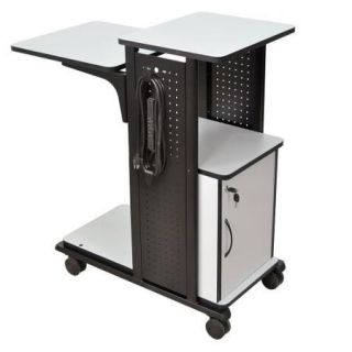 Luxor WPS4CE Presentation Cart with Cabinet and Electrical Assembly
