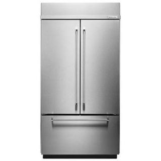 KitchenAid 20.8 cu. ft. Built In French Door Refrigerator in Stainless Steel KBFN406ESS