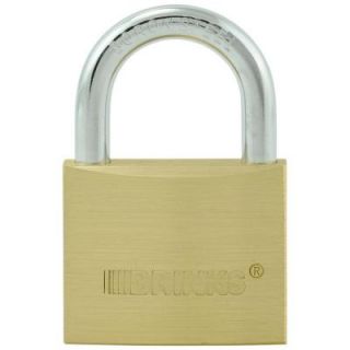 Brinks Home Security Commercial 1.625 in. Brass Keyed Padlock 671 50001