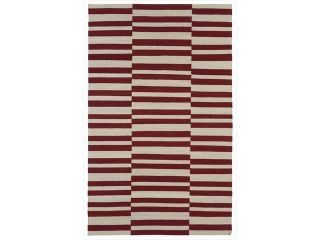 Kaleen Rugs NOM01 25 912 Nomad Collection Wool Flat Weave Red Rectangle Rug Size 9 ft. x 12 ft.