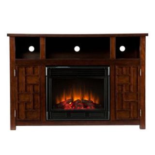 Southern Enterprises Hensley 50 in. Media Console Electric Fireplace in Espresso FE9379