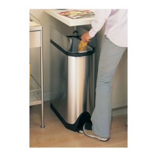 simplehuman Butterfly Step Trash Can in Stainless Steel