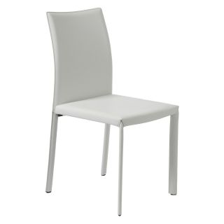 Euro Style Molly Leather Stacking Dining Chairs   Set of 4   White   Dining Chairs
