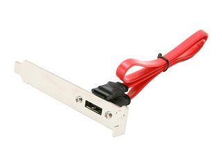 SNT CABLE ESATAP 20" 7 pin SATA to eSATA Port Bracket Cable M F